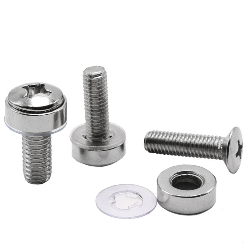 Lancher 60-Pack M6 x 16mm Screws and Cage Nuts for Server Shelf Cabinets Rack Mount Screw - Image 3
